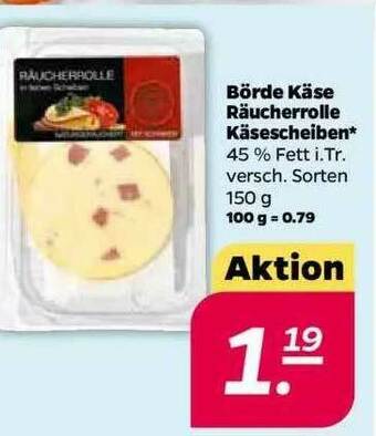 NETTO Börde Käse Räucherrolle Käsescheiben Angebot