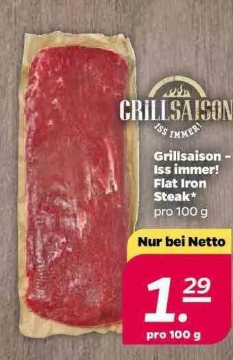 NETTO Grillsaison - Iss Immer! Flat Iron Steak Angebot