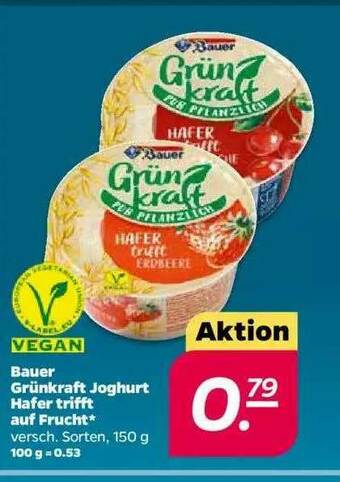 NETTO Bauer Grünkraft Joghurt Hafer Trifft Auf Frucht Angebot