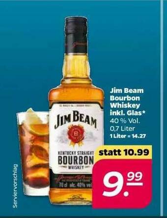 NETTO Jim Beam Bourbon Whiskey Inkl. Glas Angebot