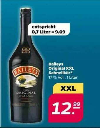 NETTO Baileys Original Xxl Sahnelikör Angebot