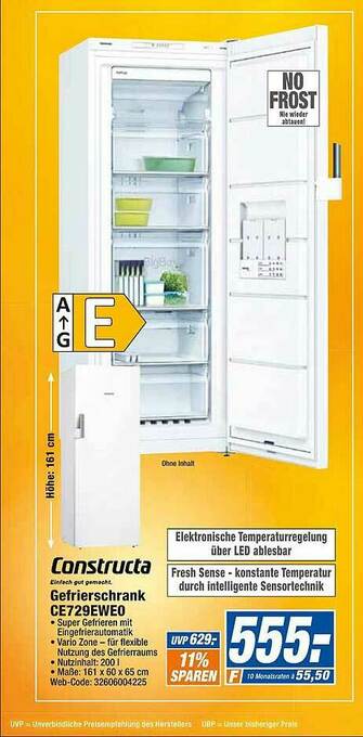 expert Octomedia Constructa Gefrierschrank Ce729ewe0 Angebot