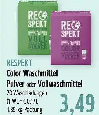 BUNGERT Respekt color waschmittel pulver oder vollwaschmittel Angebot