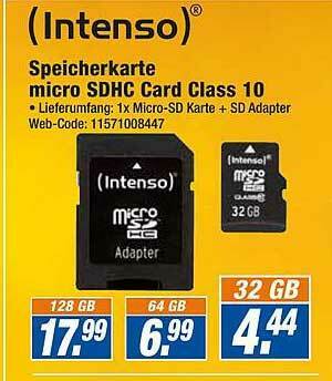 expert Octomedia Intenso Speichekarte Micro Sdhc Card Class 10 Angebot