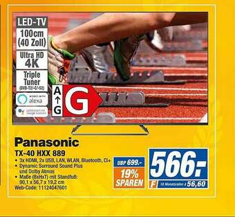 expert Octomedia Panasonic Tx-40 Hxx 889 Led-tv Angebot