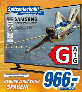 expert Octomedia Samsung Led-tv Gu65 Au9079uxzg Crystal Uhd Angebot