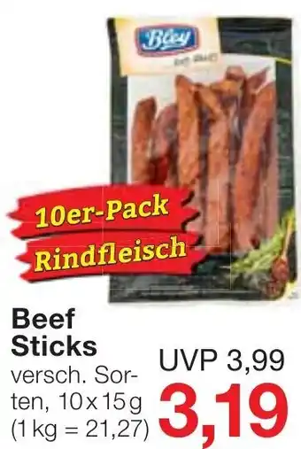 Jawoll Bley Beef Sticks 10x15 g Angebot