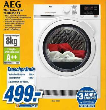 expert Techno Land Aeg Wäschetrockner T8 Db 658ex Angebot