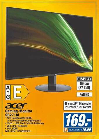 expert Octomedia Acer Gaming-monitor Sb271bi Angebot