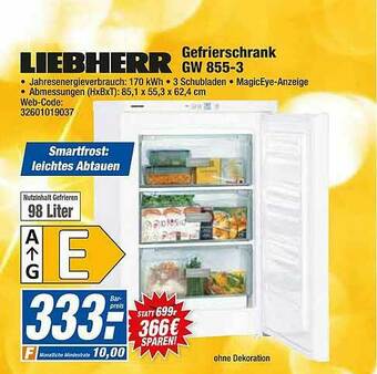 HEM Expert Liebherr Gefrierschrank Gw 855-3 Angebot