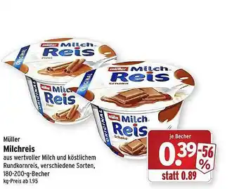 Wasgau Müller milchreis Angebot