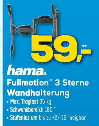 Euronics XXL Hama Fullmotion 3 Sterne Wandhalterung Angebot