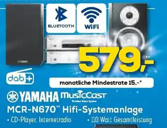 Euronics XXL Yamaha MCR N670 Hifi Systemanlage Angebot