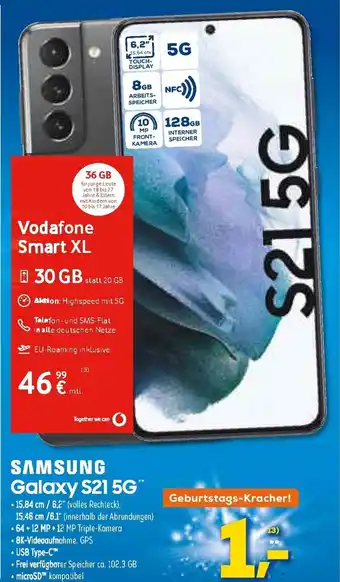 Euronics XXL Samsung Galaxy S21 5G Angebot