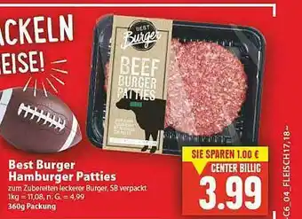 E-Center Best burger hamburger patties Angebot