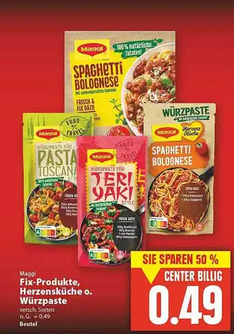 E-Center Maggi fix-produkte, herzensküche o. würzpaste Angebot