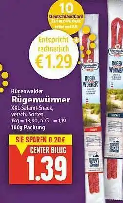 E-Center Rügenwalder rügenwürmer Angebot