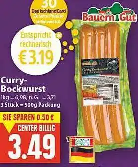 E-Center Bauern gut curry-bockwurst Angebot