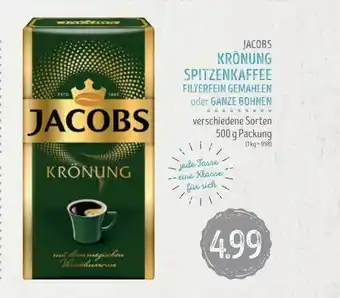 Edeka Struve Jacobs krönung spitzenkaffee filterfein gemahlen oder ganze bohnen Angebot