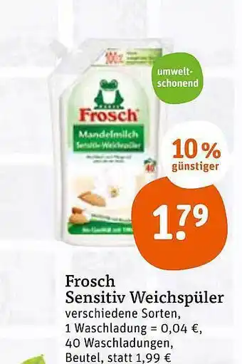 tegut Frosch sensitiv weichspüler Angebot