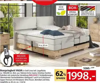 Zurbrüggen Boxspringbett valva Angebot