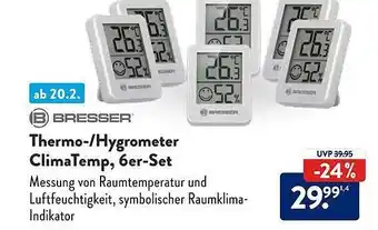 Aldi Süd Bresser thermo- oder hygrometer climatemp, 6er-set Angebot