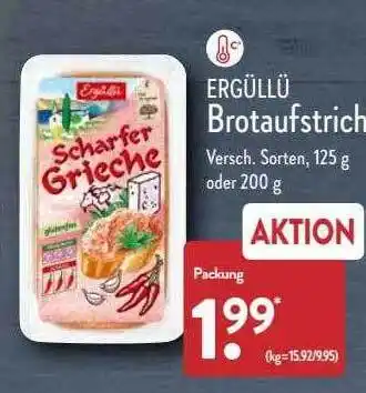 Aldi Nord Ergüllü brotaufstriche Angebot