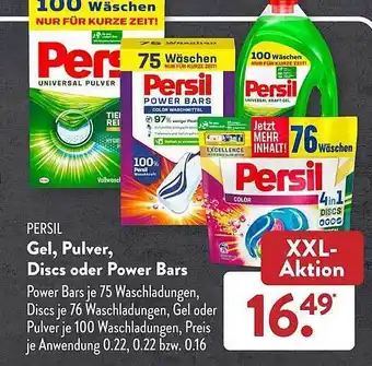 Aldi Süd Persil gel, pulver, discs oder power bars Angebot