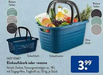 Aldi Süd Easy home einkaufskorb oder -wanne Angebot