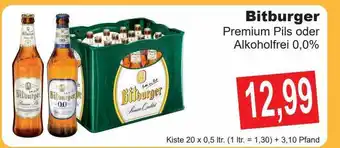 Getränke Göbel Bitburger premium pils oder alkoholfrei 0,0% Angebot