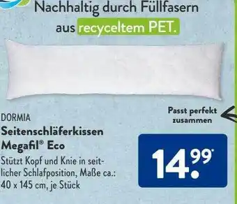 Aldi Süd Dormia seitenschläferkissen megafil eco Angebot