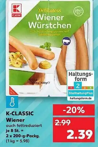 Kaufland K-classic wiener Angebot