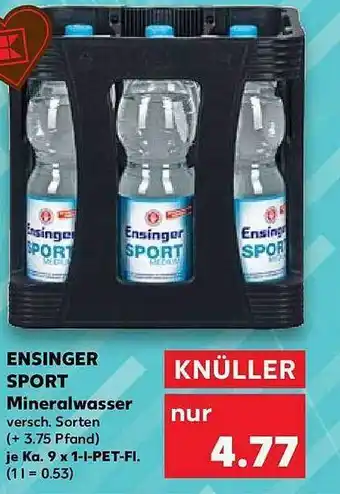 Kaufland Ensinger sport mineralwasser Angebot