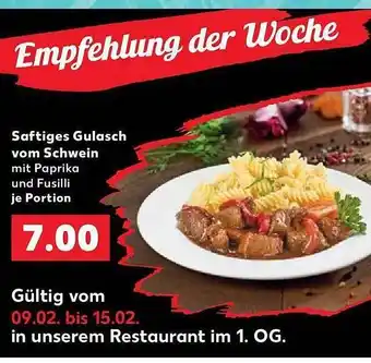 Kaufland Saftiges gulasch vom schwein Angebot