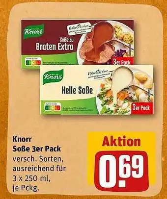 REWE Knorr soße 3er pack Angebot