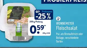 Aldi Nord Wonnemeyer Fleischsalat 200g Angebot