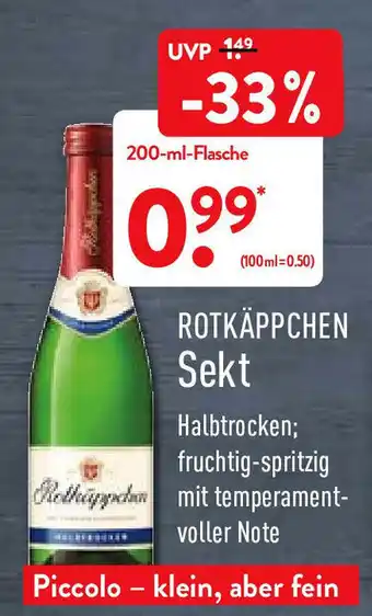 Aldi Nord Rotkäppchen Sekt 200ml Angebot