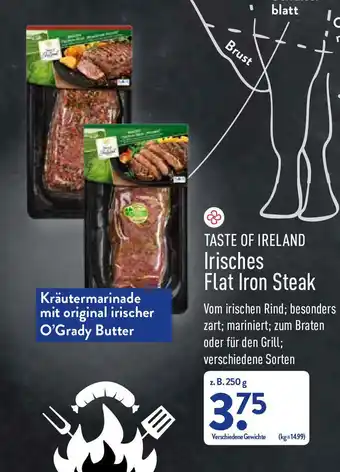 Aldi Nord Taste of Ireland Irisches Flat Iron Steak 250g Angebot