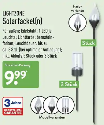 Aldi Nord Lightzone Solarfackel Angebot