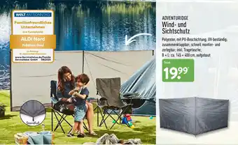 Aldi Nord Adventuridge Wind uns Sichtschutz Angebot