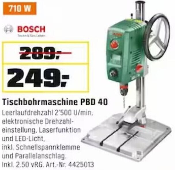 Bosch Tischbohrmaschine Blau