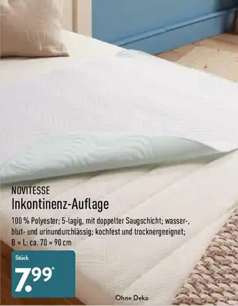 Aldi Nord Novitesse Inkontinenz Auflage Angebot