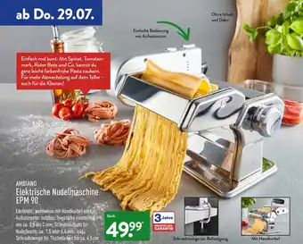 Aldi Nord Ambiano Elektrische Nudelmaschine EPM 90 Angebot