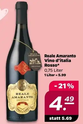 NETTO Reale Amaranto Vino d'italia Rosso 0,75 Liter Angebot