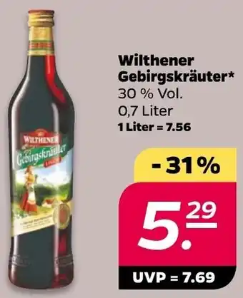 NETTO Wilthener Gebirgskräuter 0,7 Liter Angebot