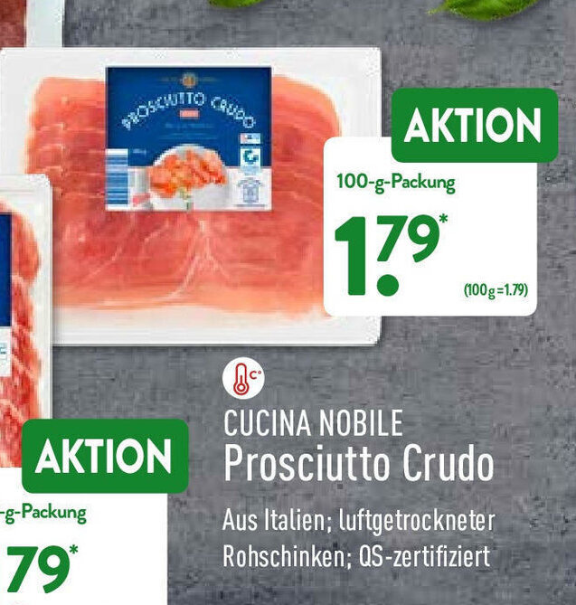 Cucina Nobile Prosciutto Crudo 100g Angebot bei Aldi Nord