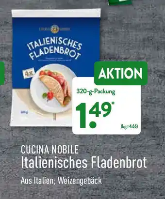 Aldi Nord Cucina Nobile Italienisches Fladenbrot 320g Angebot