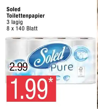 Marktkauf Soled Toilettenpapier 3-lagig, 8*140 Blatt Angebot