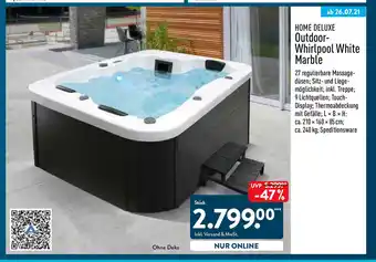 Aldi Nord Home Deluxe Outdoor Whirlpool White Marble Angebot