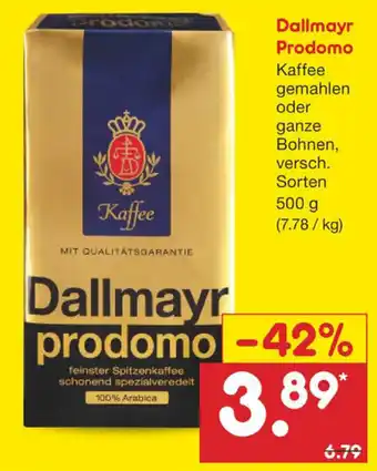 Netto Marken-Discount Dallmayr Prodomo 500g Angebot